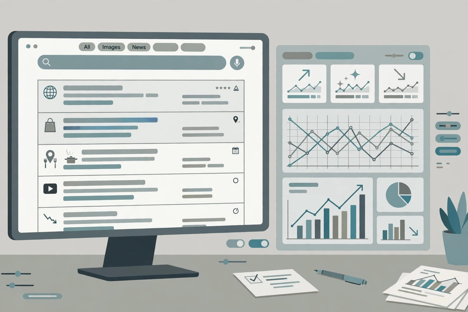 Ahrefs dashboard showing Google search results swapped for SEO data tools