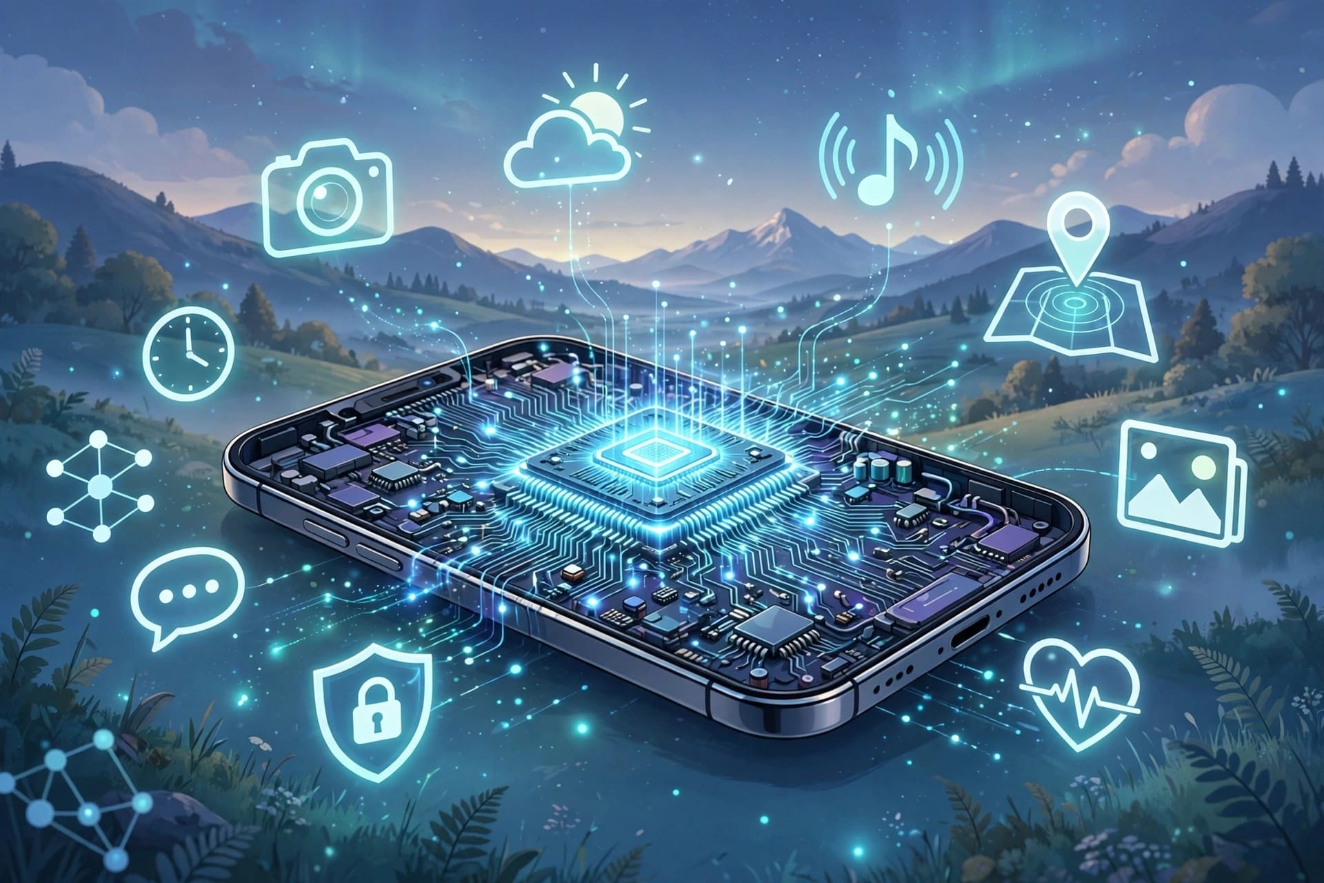 Smartphone with on-device AI chip