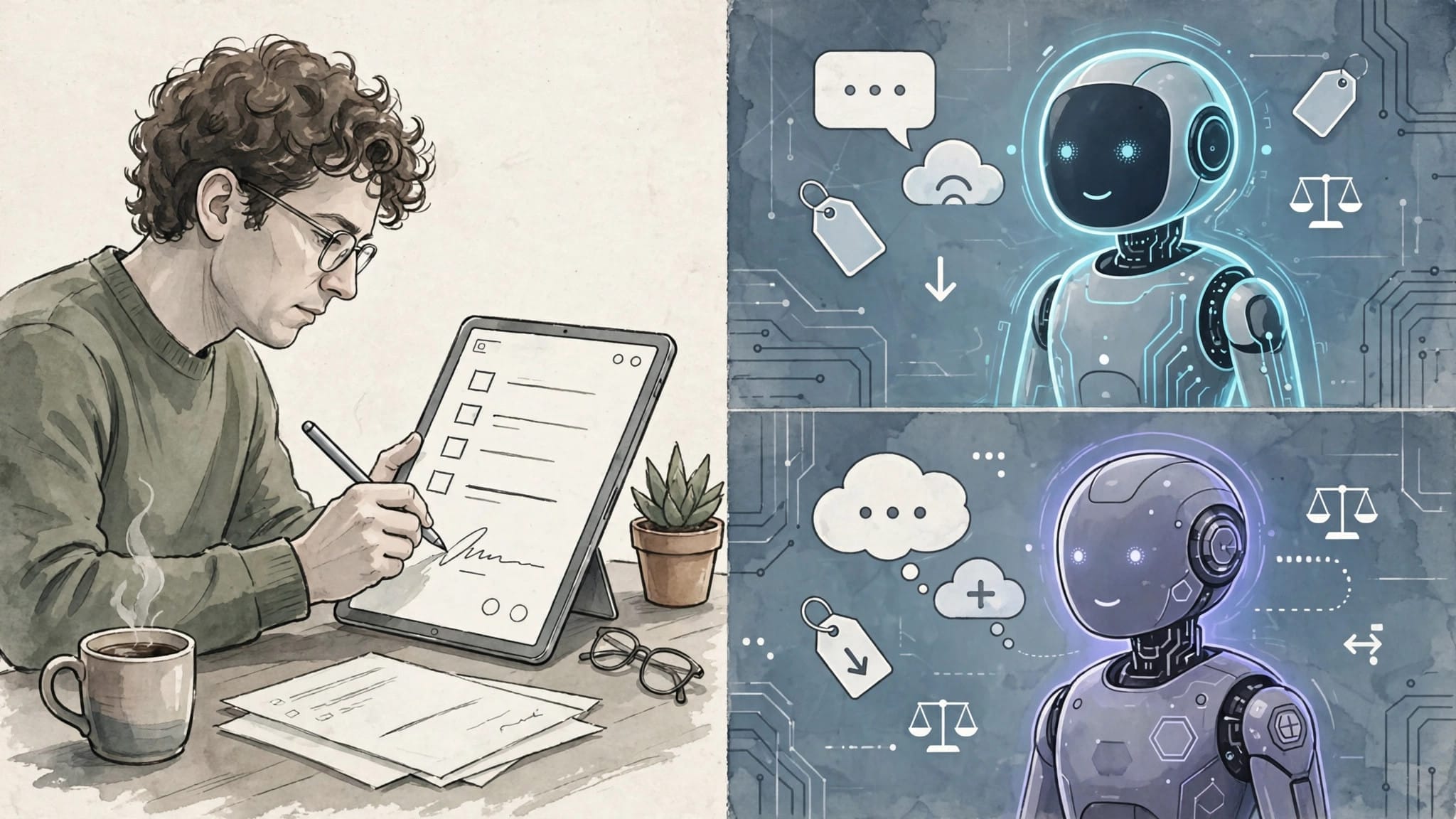 A user signing digital instructions for an AI agent that negotiates prices on their behalf