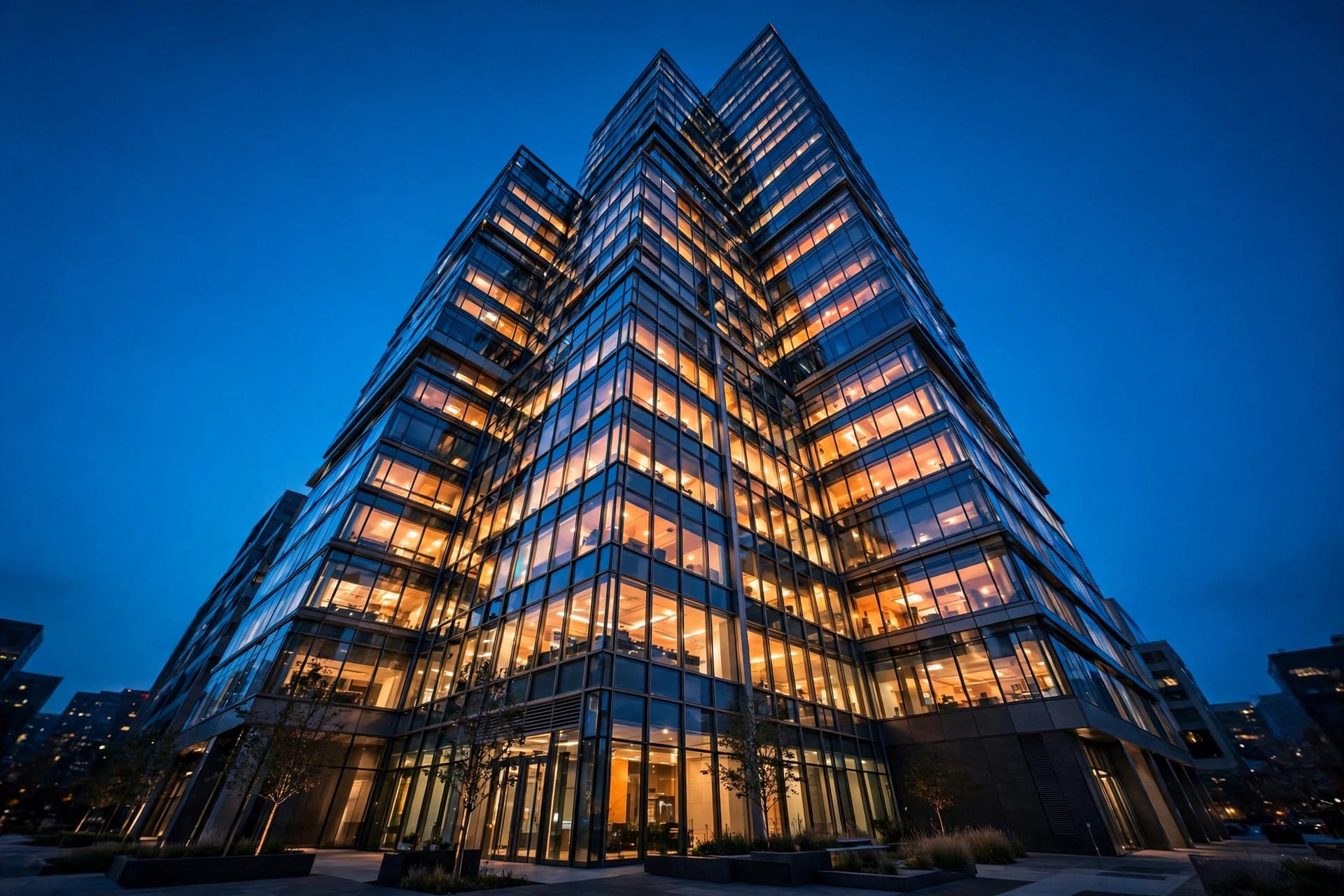 Anthropic office building at dusk, representing the company crackdown on unauthorized Claude data extraction