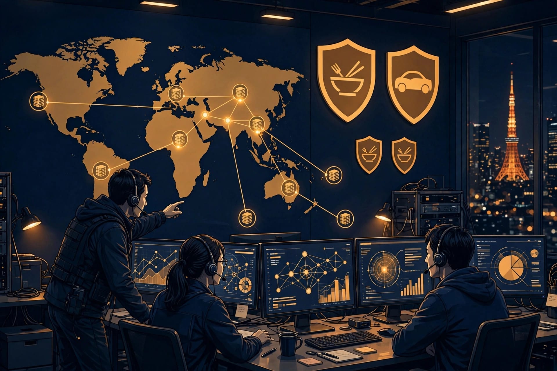 Tokyo cybersecurity analysts tracing six overseas Artex attack servers in the GMO investigation