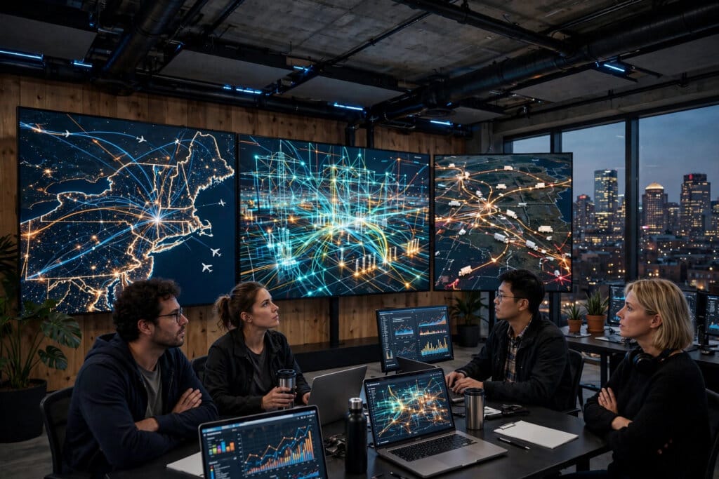 ASI critical infrastructure AI operations centre modelling air traffic and power grid disruptions ahead