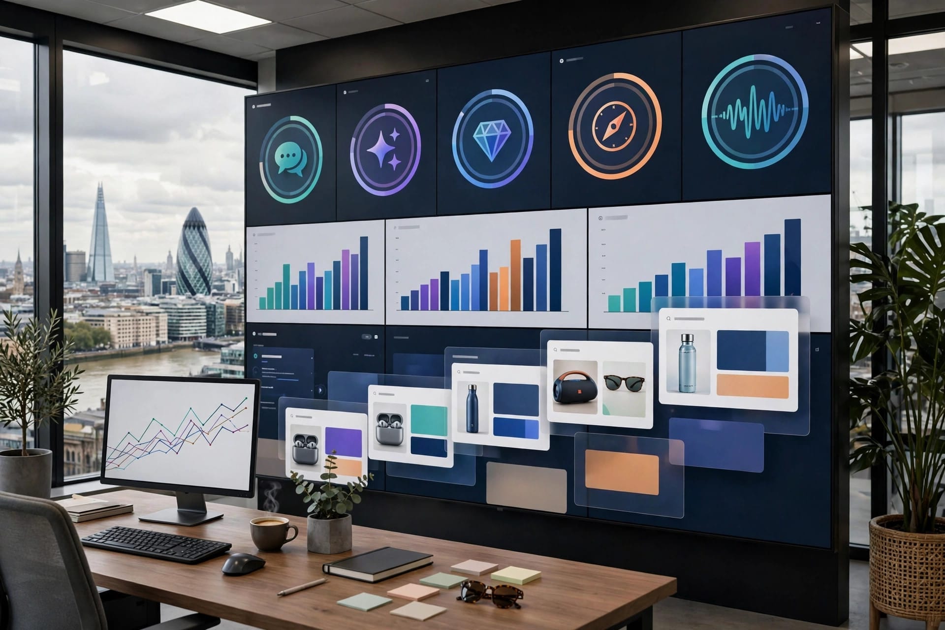Azoma dashboard tracking brand visibility across AI shopping assistants after its Series A