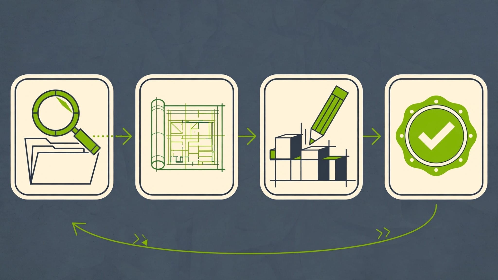 Illustration of Claude Code planning a multi-file change, editing code and running tests step by step
