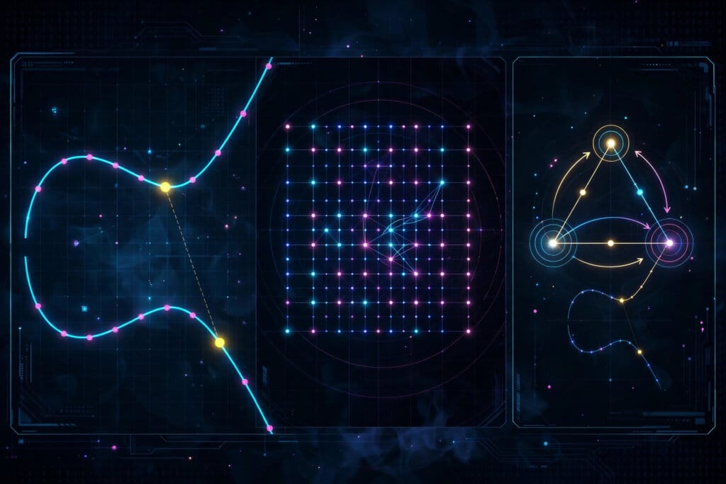 Elliptic curve cryptography visualisation for the NIST ECDSA curve seeds on a dark screen