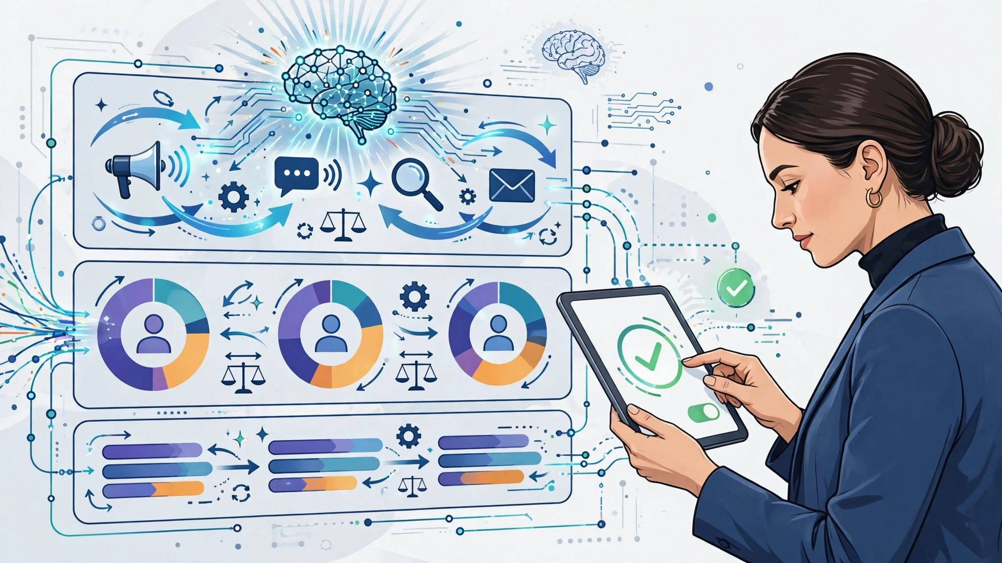 Different AI marketing dashboard automatically shifting campaign spend toward better-targeted accounts