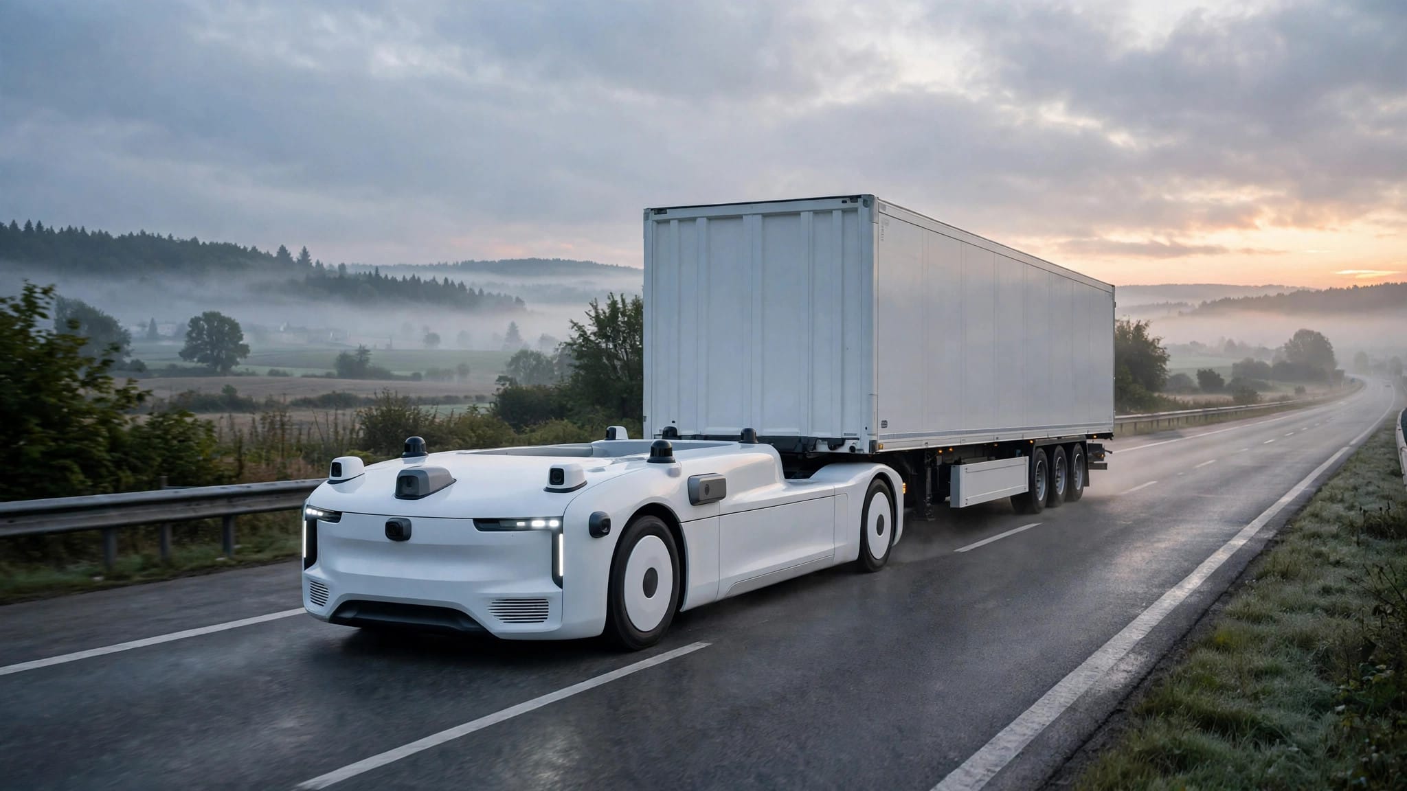 Einride cab-less autonomous freight truck that will test NVIDIA Alpamayo on a European motorway