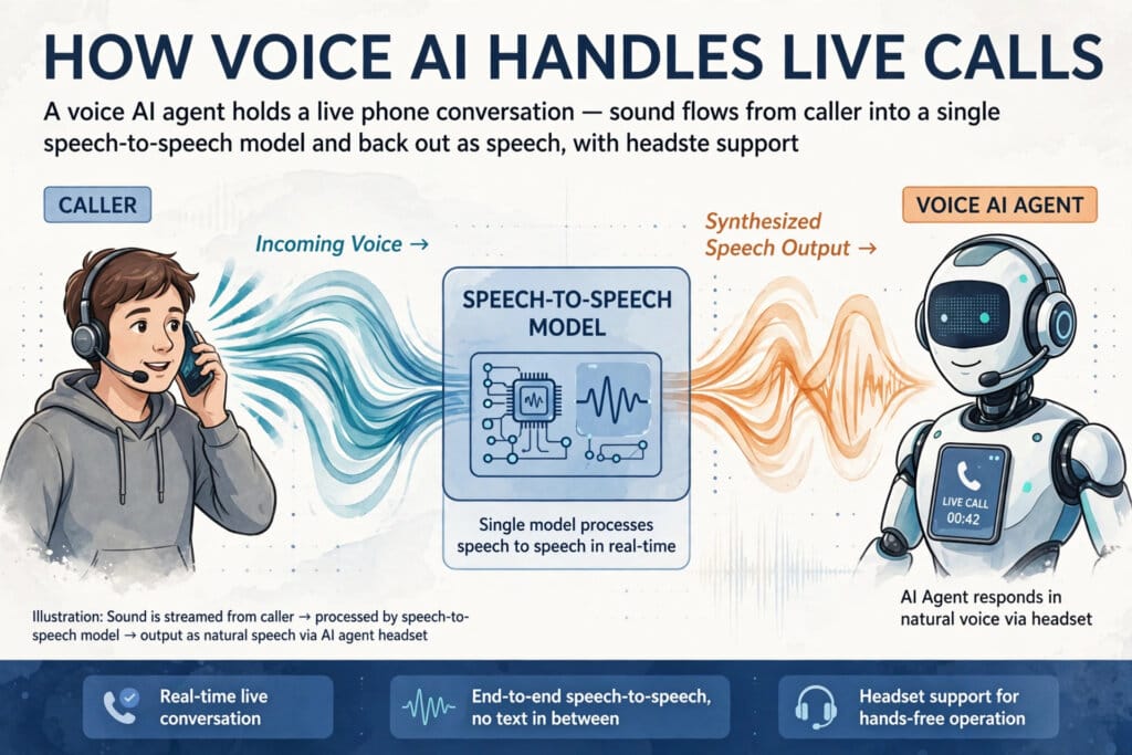 Voice agent holding a live conversation through ElevenLabs Eleven Realtime speech-to-speech model