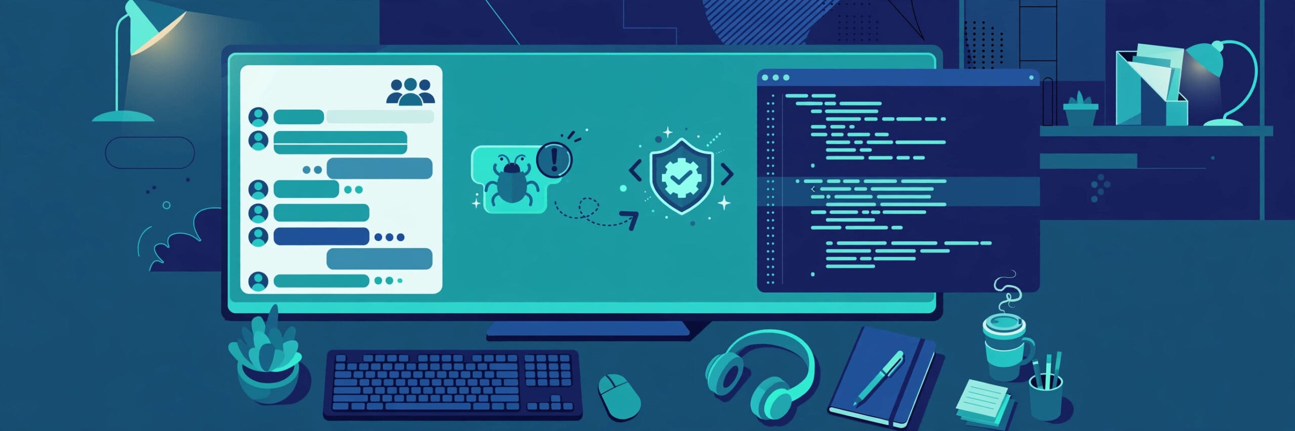 GitHub Copilot in Microsoft Teams turning a bug report notification into a code fix