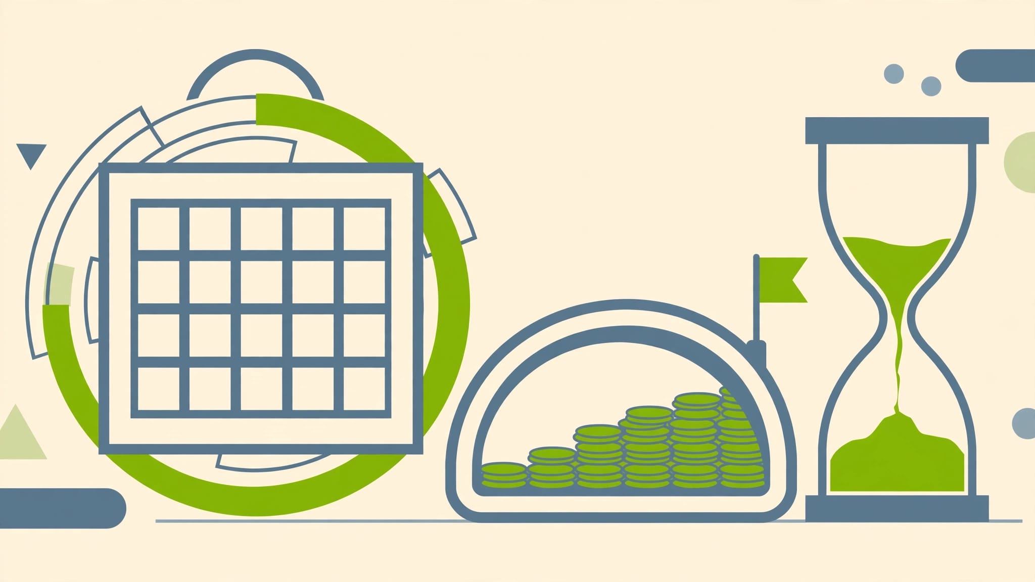 Illustration of a calendar countdown and spending meter for the Google Ads credit promotion deadline