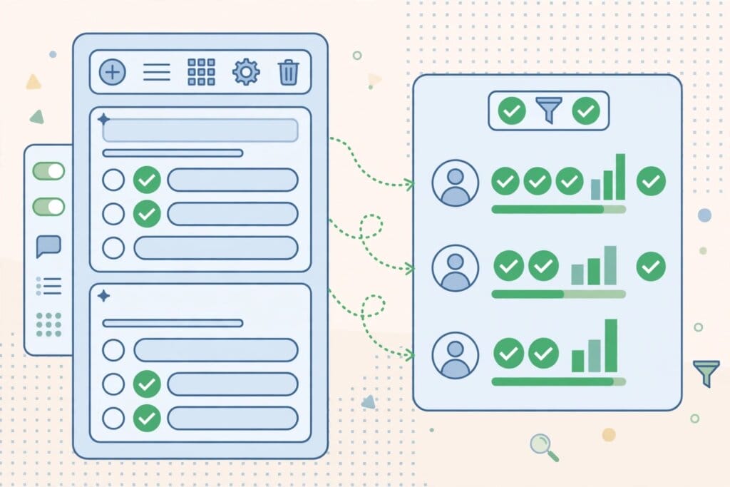 Google Ads Lead Form builder showing lead scoring checkboxes for qualifying answers
