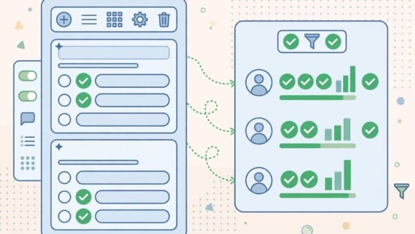 Google Ads Lead Form builder showing lead scoring checkboxes for qualifying answers