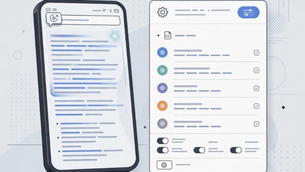 Google AI Mode answer on a phone with a citations sidebar and a Source preferences button
