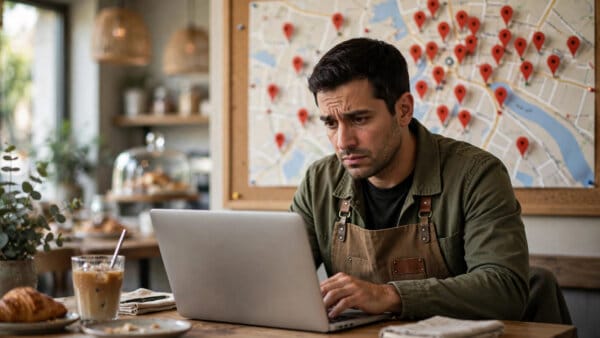 Small business owner checking Google Business Profile reviews affected by the review appeals delay