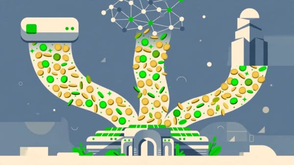 Illustration of three revenue streams flowing into Anthropic — subscriptions, API tokens and enterprise contracts