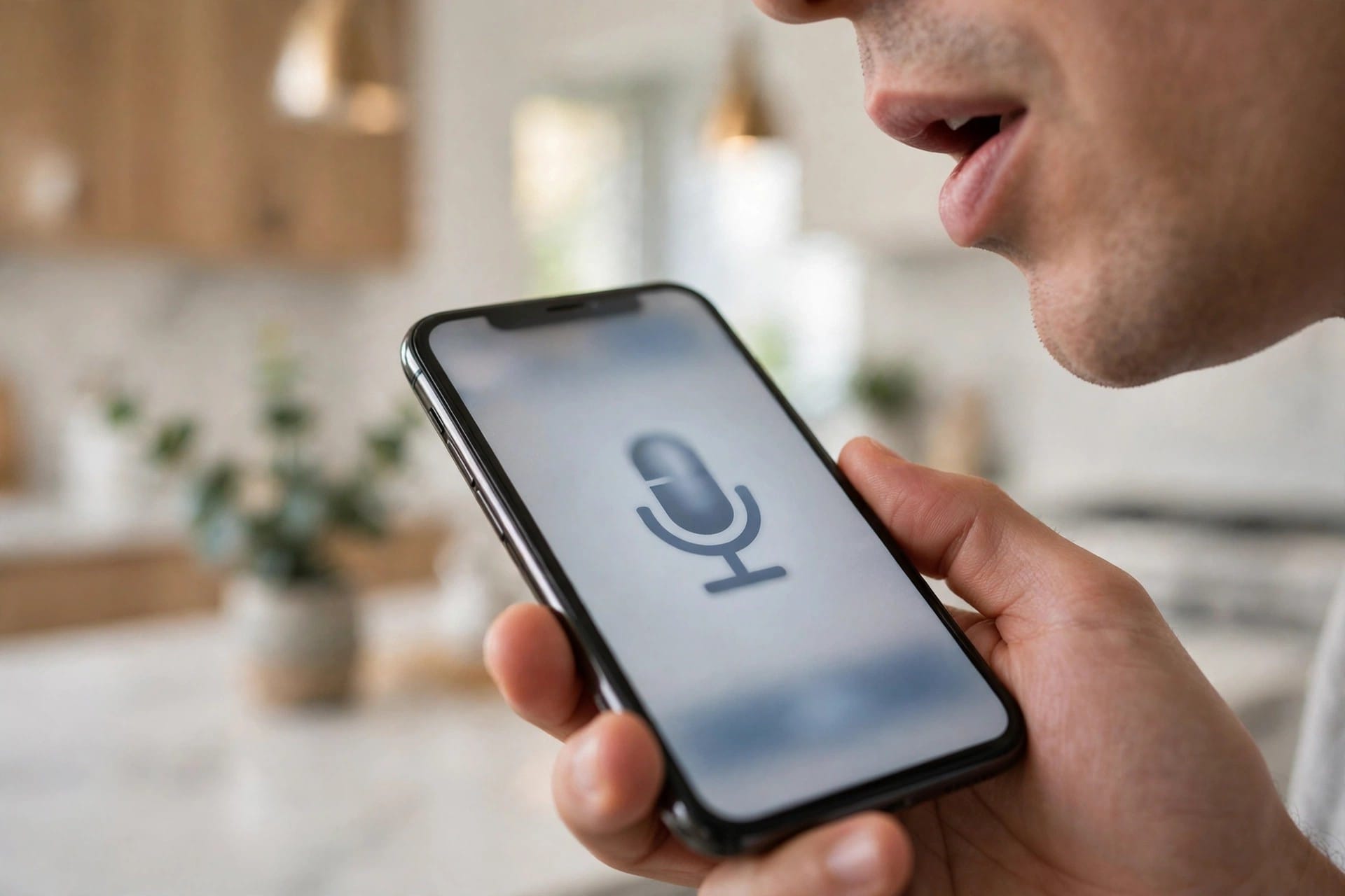 Phone showing a microphone icon for humming a song to Google Search