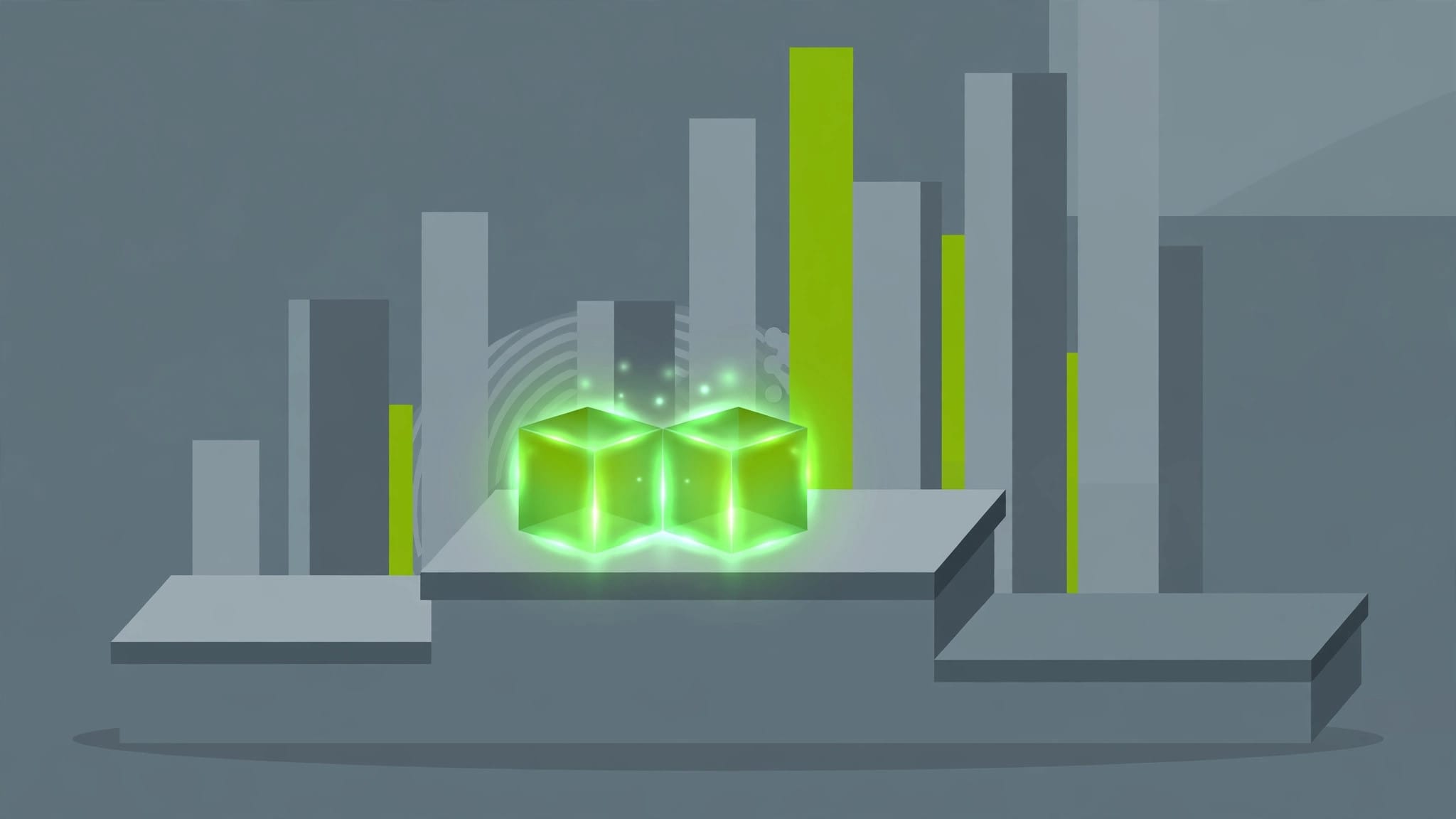 Kimi and DeepSeek compared on a podium with abstract rising bars behind them