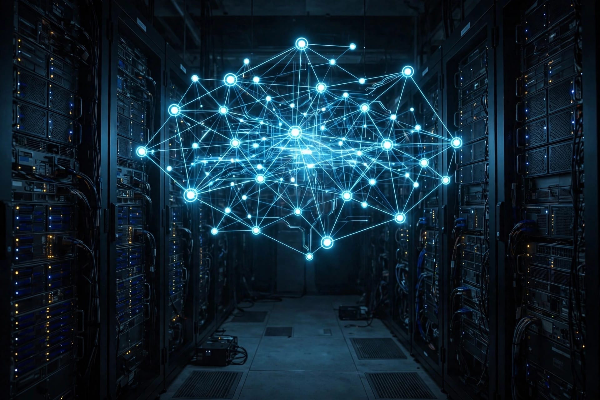 BitTorrent peer-to-peer network over servers, representing Meta shadow-library dataset downloads and seeding