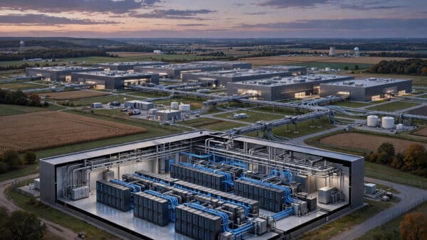 Meta Prometheus gigawatt-scale supercluster campus in New Albany Ohio that trained Muse models