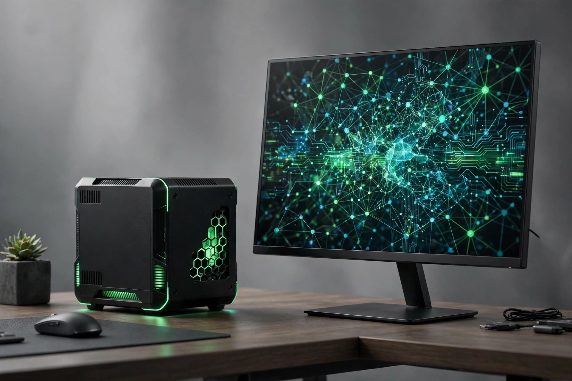 NVIDIA DGX Spark 64GB desktop AI system on a desk