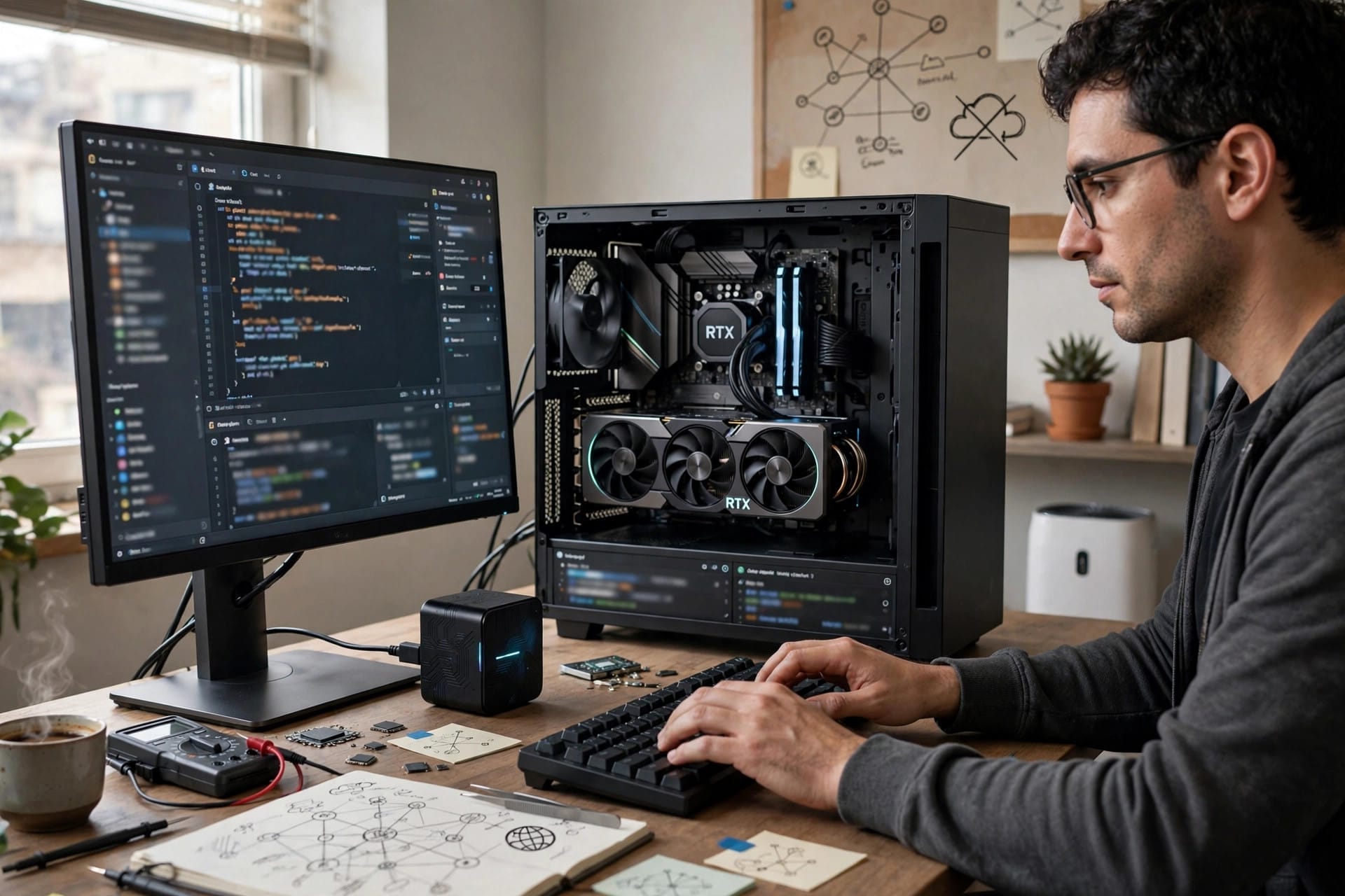 Nemotron 3.5 Bolt running local agent work on an NVIDIA RTX workstation