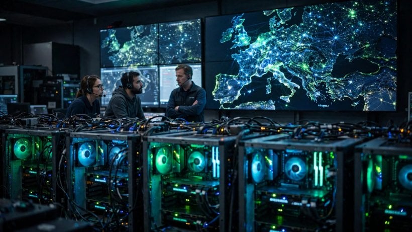 Network operations centre running AI-RAN trials on NVIDIA Aerial RAN Computer servers across European operators