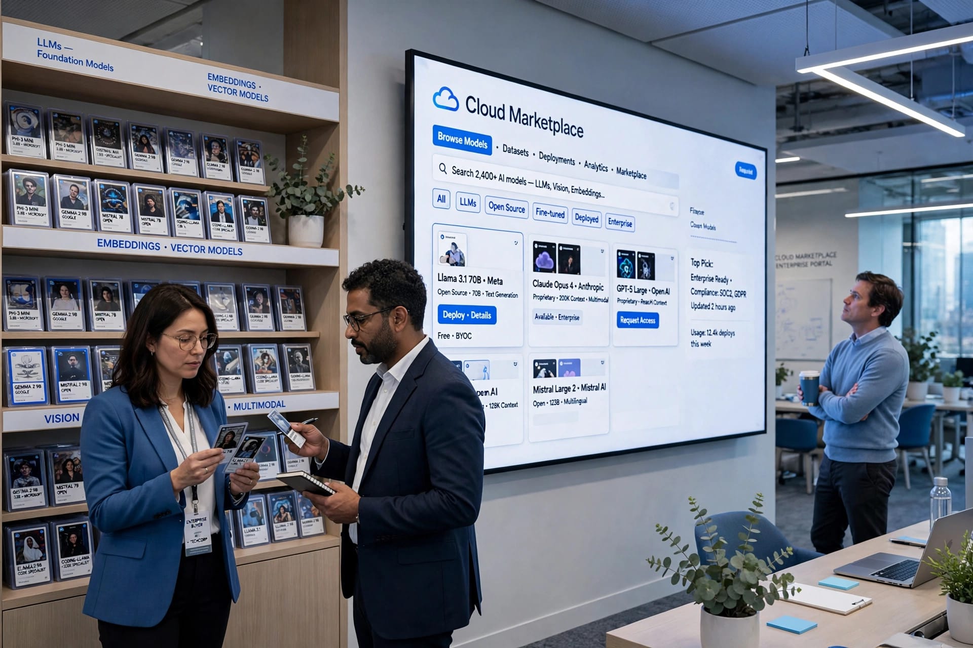 Cloud marketplace screen showing OpenAI frontier models listed for sale through Google Cloud