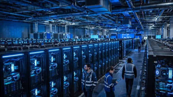 Supercomputer hall where OVHcloud is training its first AI model for an early 2027 launch
