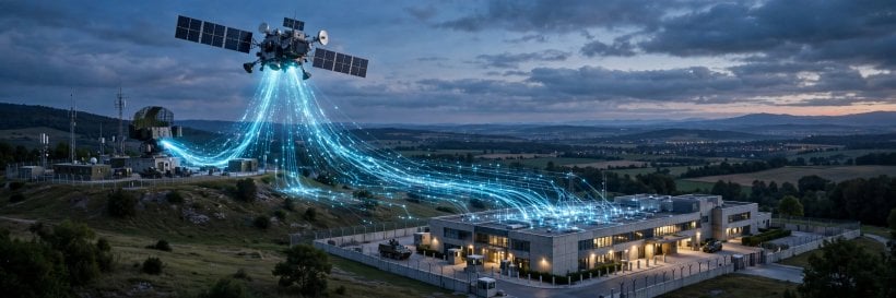 Satellite and radar data streams feeding the Maven Smart System at a European military headquarters