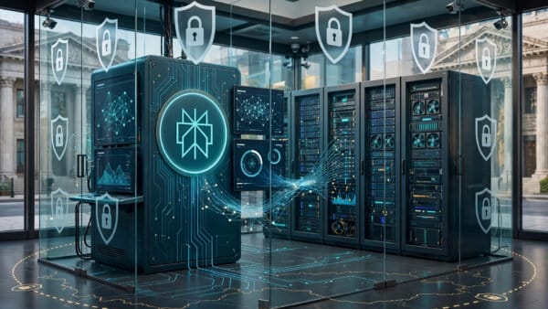 Perplexity AI running inside a secure sovereign server room under Valarian ACRA controls