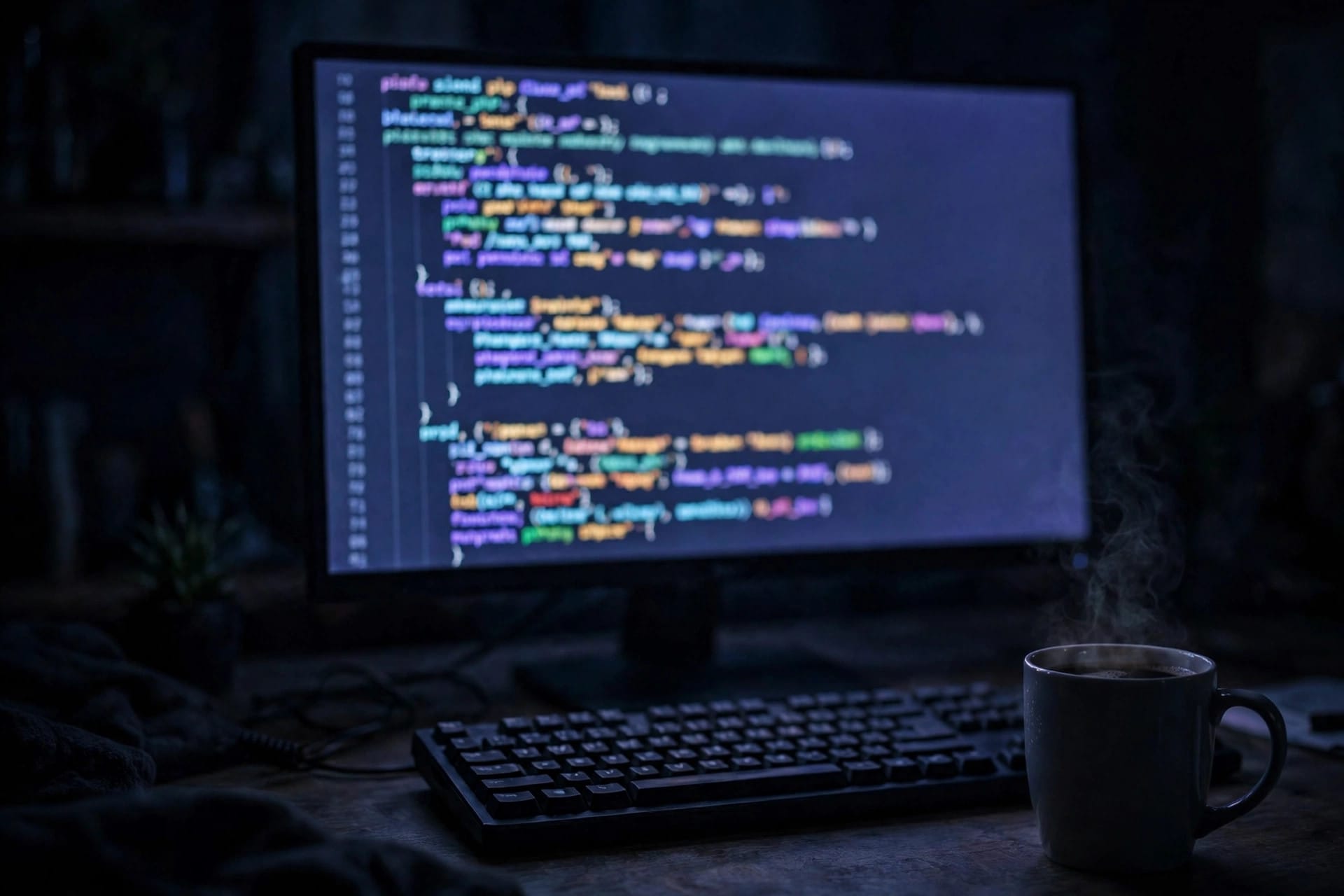 PHP code on screen representing the underfunded PHP Foundation