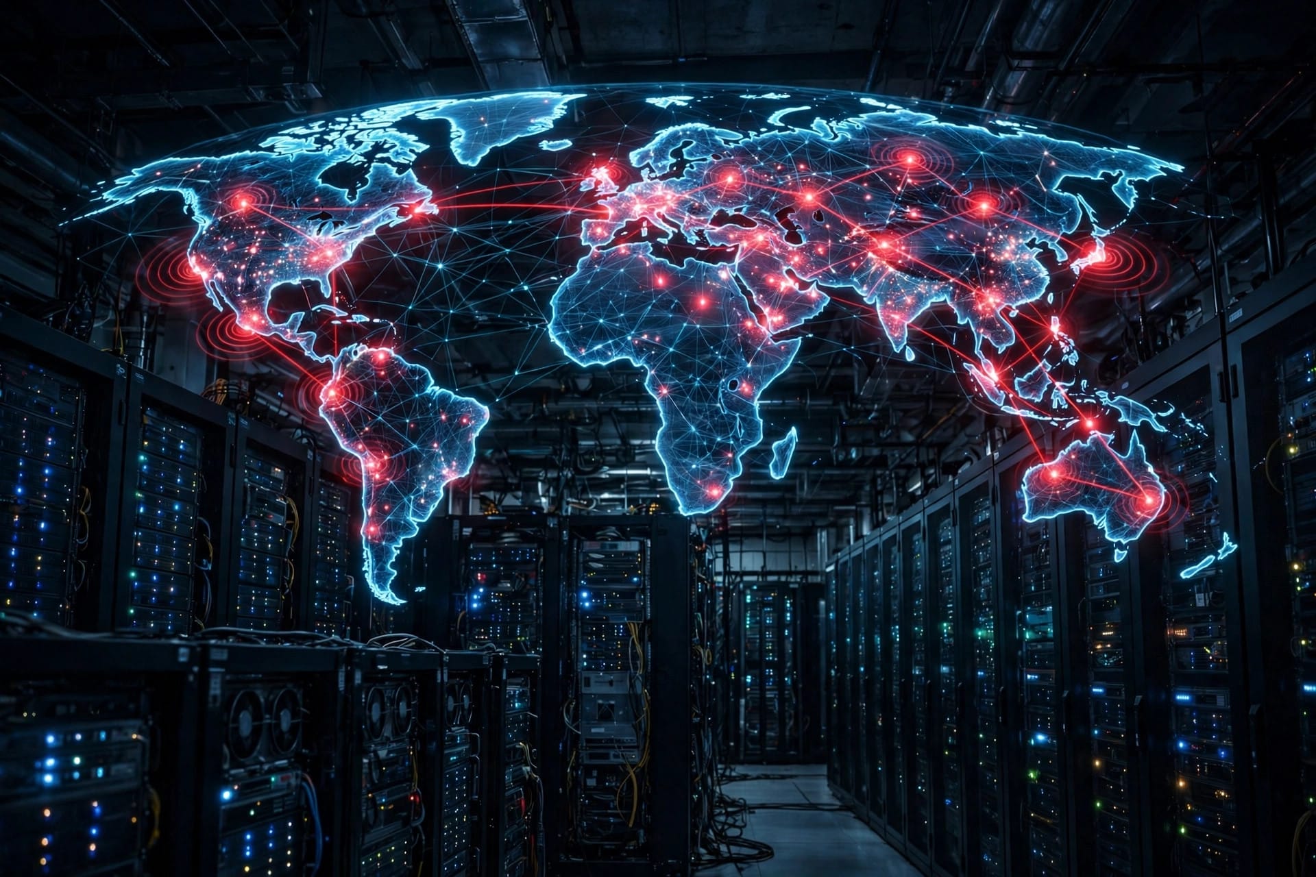 Global map showing the spread of PHP2Shell exploit attempts across networks
