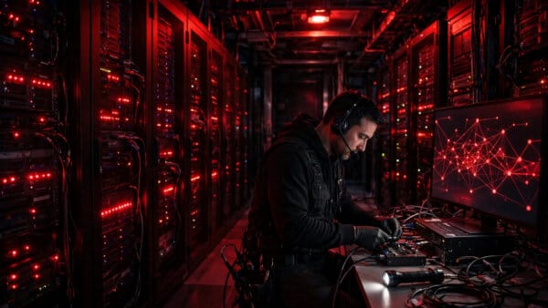 IT staff patching servers during the PHP2Shell vulnerability emergency