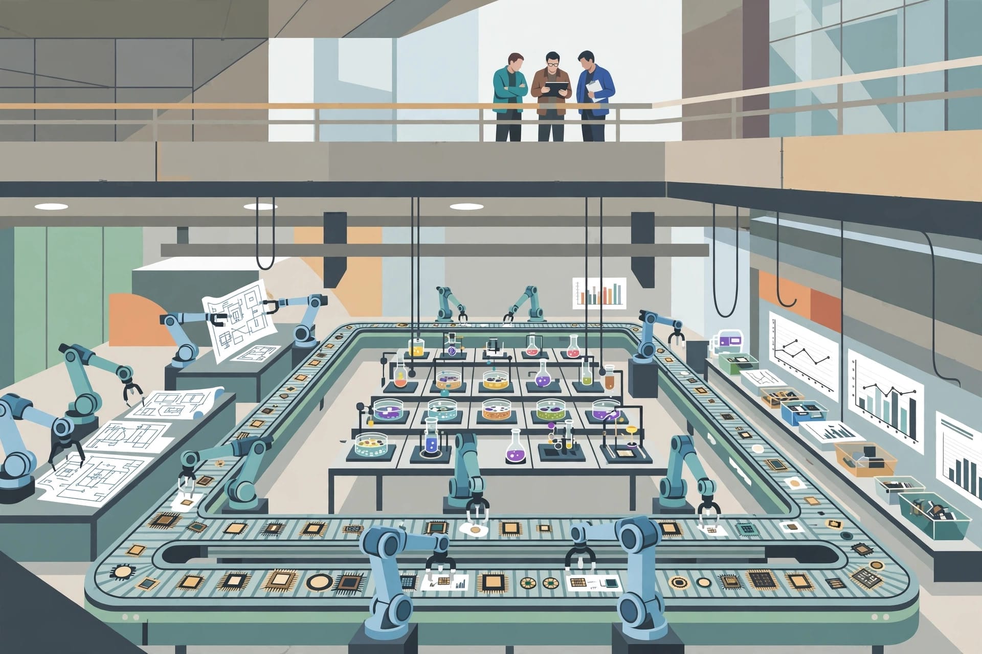 The Eureka Machine automated research system running parallel model experiments for Flint