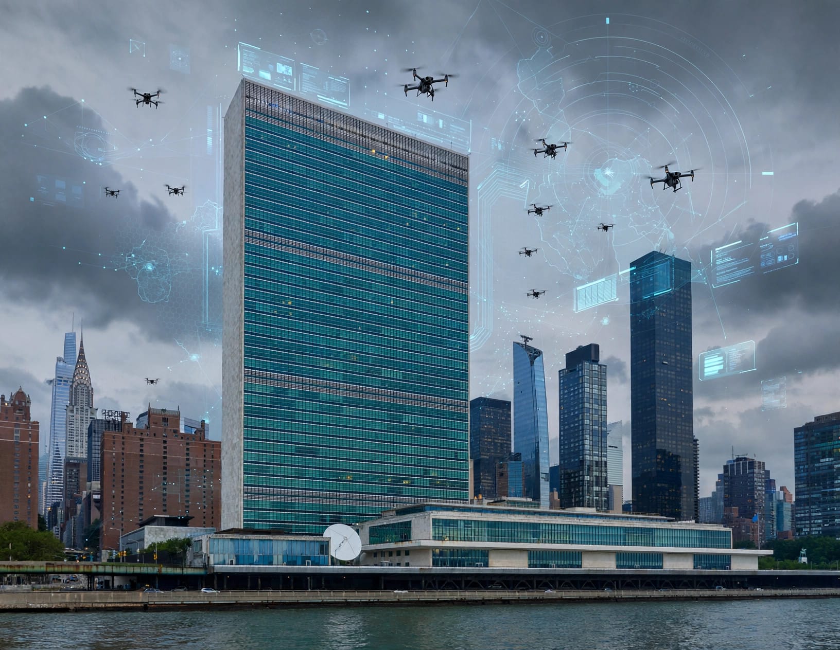 UN Headquarters in New York, where UNIDIR announced the first UN forum on military AI